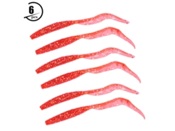 Soft Bait (simulated Fish Lure Fishing Accessory) 11cm/2.8g Soft Bait (6 Pieces) (bright Red)
