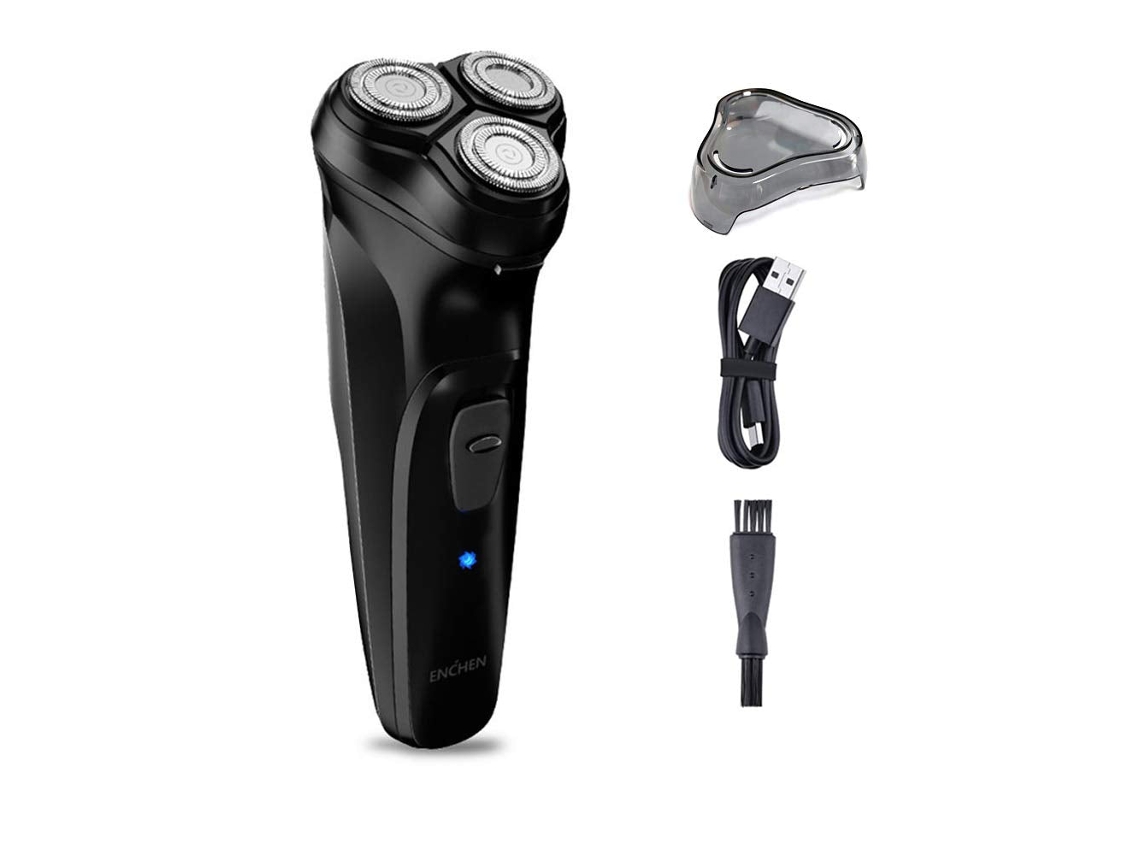 Enchen Blackstone Men Shaver, 3d 5w Recargable Inteligente Cortadora De Afeitado De Barba Antitarjeta Eléctrica (negro)