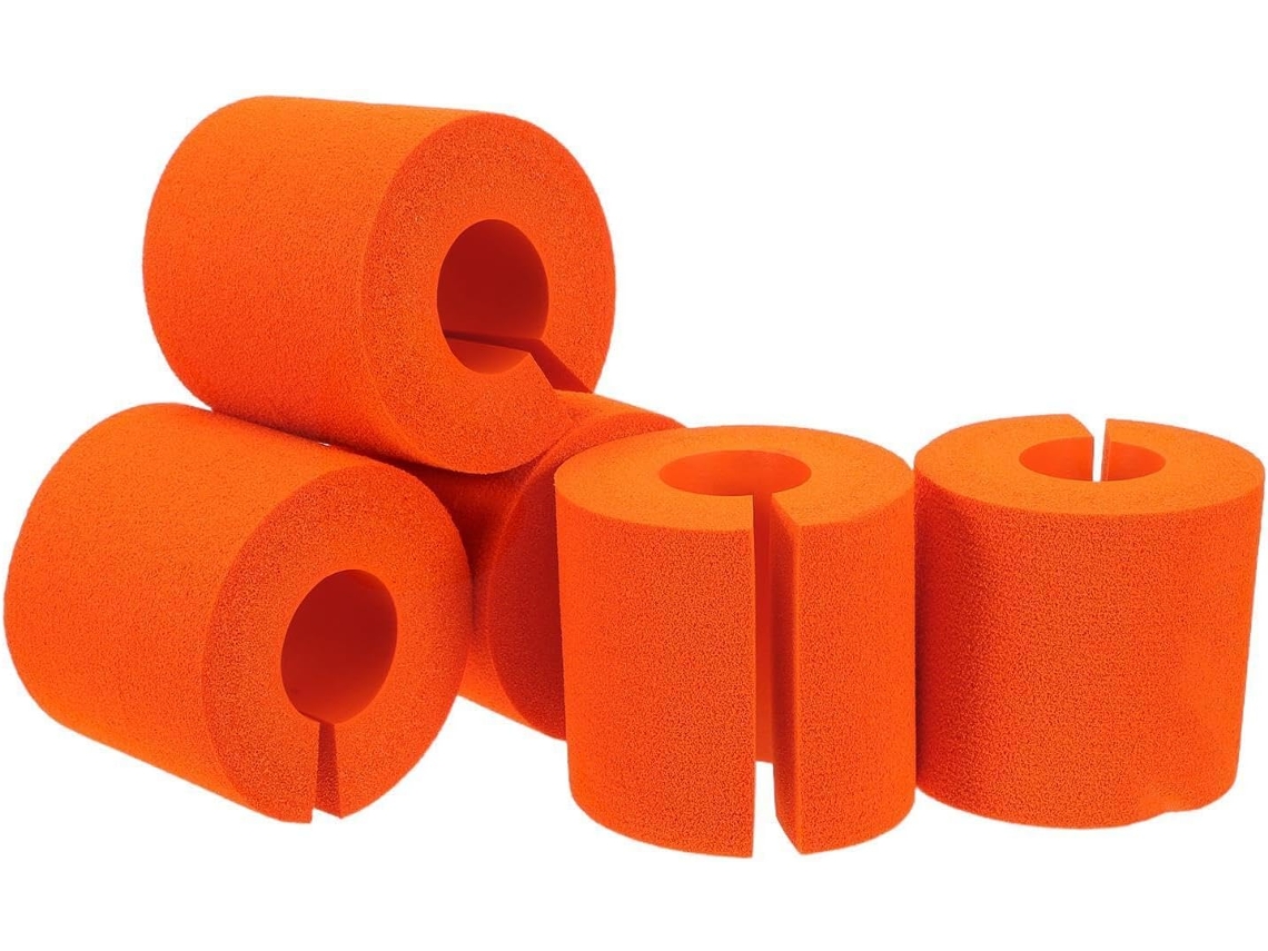 Conjunto De 5 Protetores Espuma Para Portas, Proteção Contra Esmagamento De Bordas, Instalação Universal, Cor Laranja