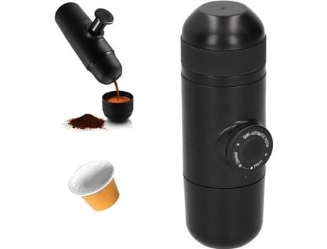 Mini máquina de café portátil - ESTINK - Nespresso - 15 bar - Preto - Cápsulas ESTINK