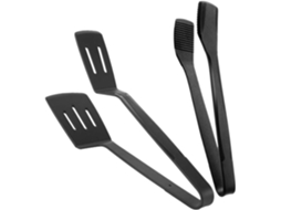 Espátulas E Pinças De Silicone Aboofan 2 Peças Para Churrasco, Multifuncionais Para Virar Peixe, Bife E Outros Alimentos
