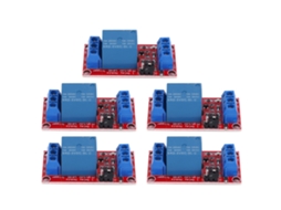 5pcs módulo de relé de 1 canal DC 5V com isolamento optoacoplador para Arduino nível alto/baixo