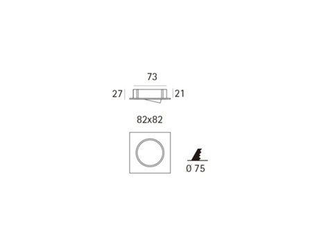 Downlight 604 Gx5.3 12v 50w Branco Técnico Jiso 604d 90
