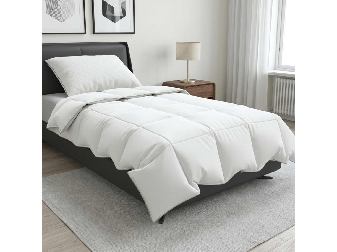 Vidaxl Edredão Fulda 137 X 200 Cm Verão 100 Gsm 90% Penas De Ganso