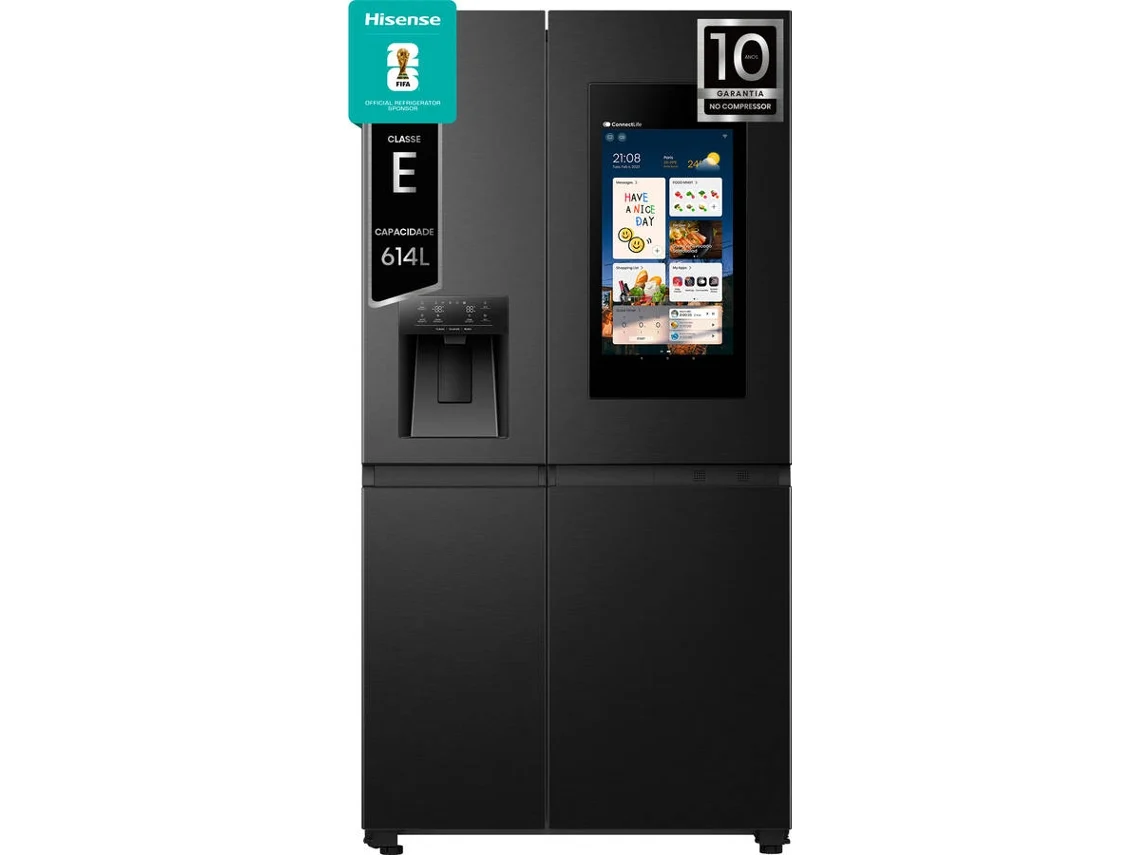Frigorífico Americano HISENSE RS9P628GPFE (No Frost - 179,5 cm - 614 L - Preto)