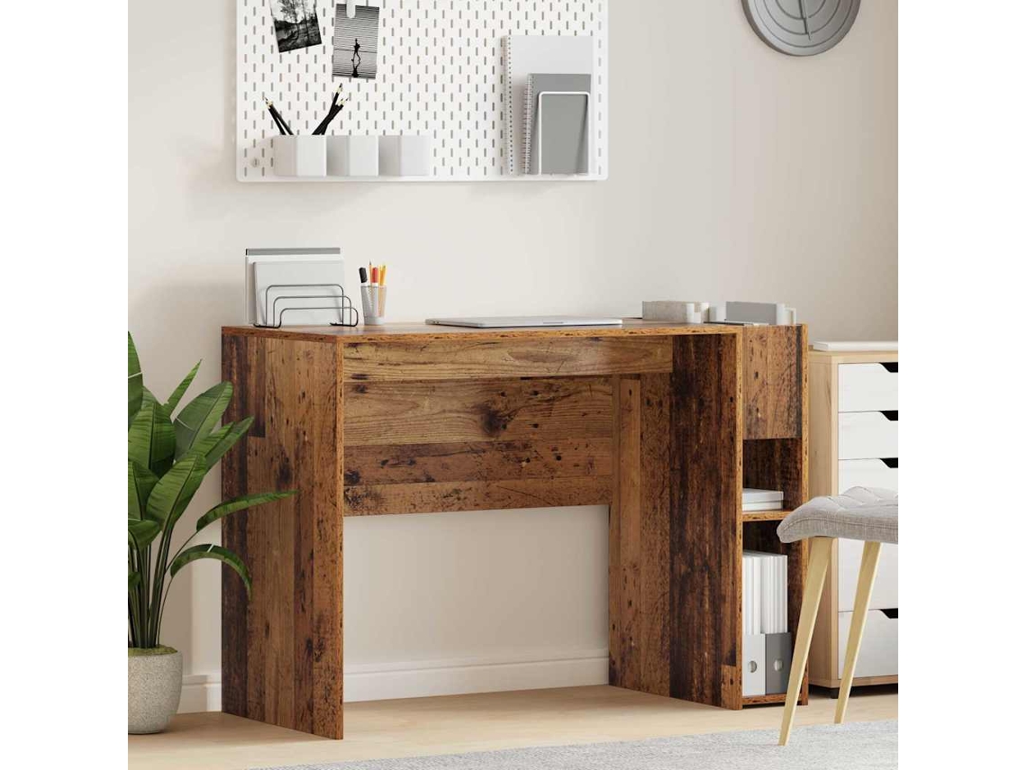 Vidaxl Mesa Madeira Antiga Derivados De Madeira 109 X 50 X 78 Cm