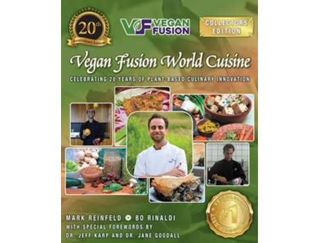 Livro Vegan Fusion World Cuisine de Mark Reinfeld (Inglês)