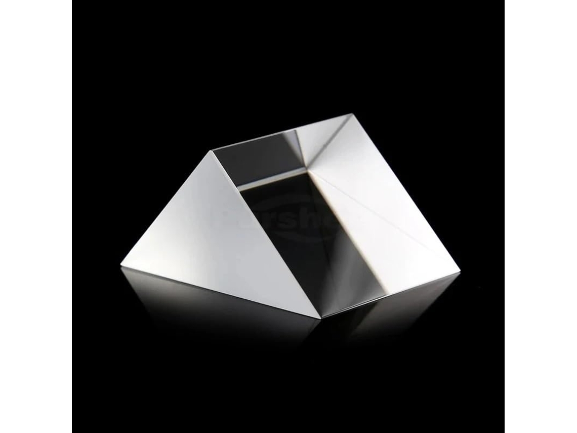 Prisma Triangular De Vidro Óptico K9 Alta Precisão, 15x15x15mm, Para Compensação De Desvio Luz E Feixe