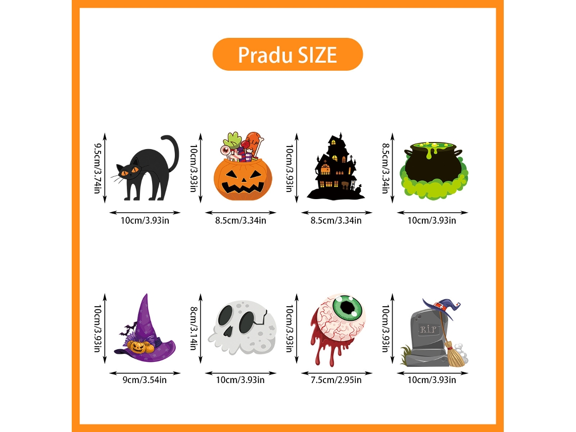 Lurelia Kit Decorativo Festa Halloween 2 Conjuntos 16 Peças Estilo 2