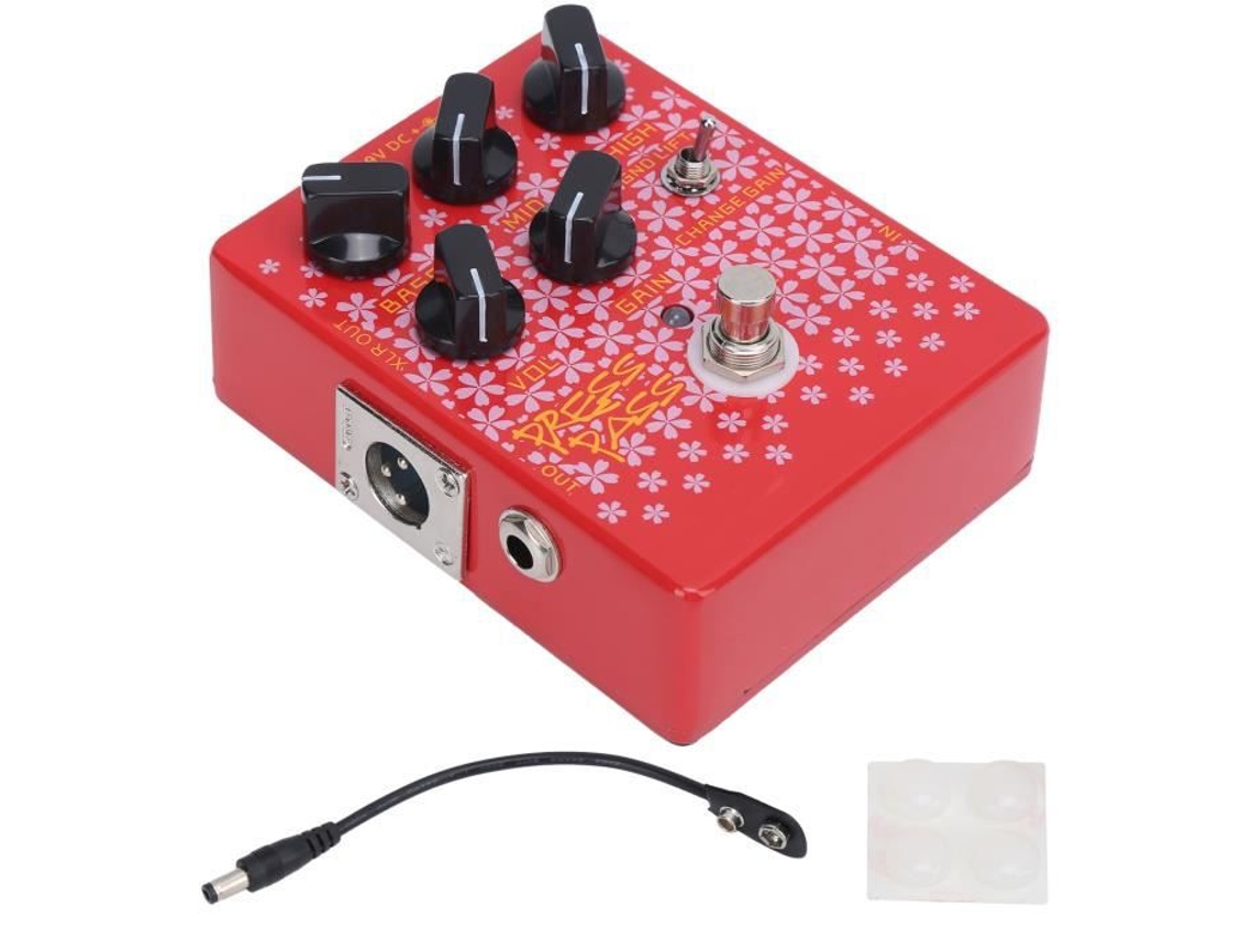 Driver de Pedal de Efeitos de Guitarra Pedal de Efeitos de Guitarra Baixo com Amplificador de Tubo Di Saída Xlr