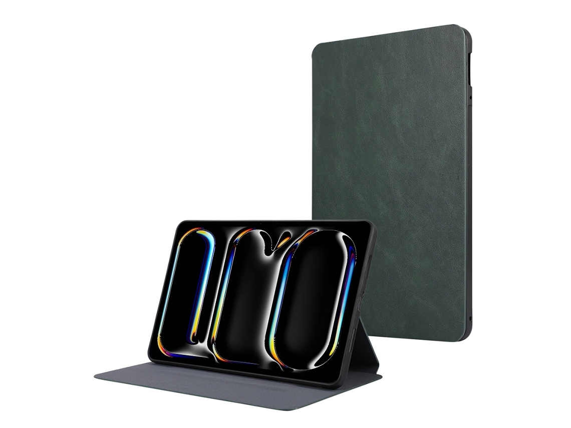 Capa Para Ipad Pro 11 2024 Em Couro E Tpu Verde Elysve