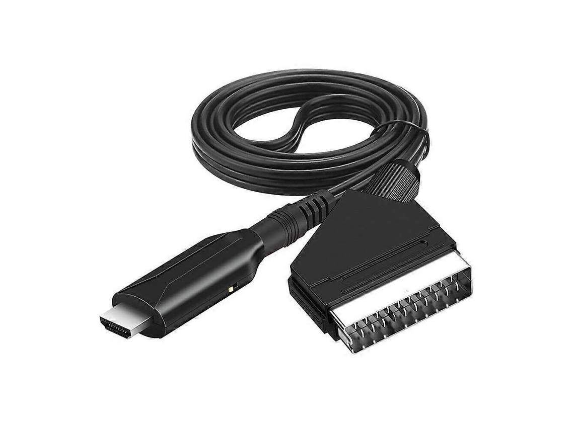 Conversor Scart Para Hdmi, Cabo Scart Para Hdmi, Conexão De Vídeo E Áudio 720p/1080p, Adaptador Para Hdtv, Monitor, Projetor, Tela, Vhs Aquaforge