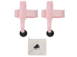 Entrenador de Dedos para Piano S/MARCA, com Suporte, Silicone, para Praticar, Rosa