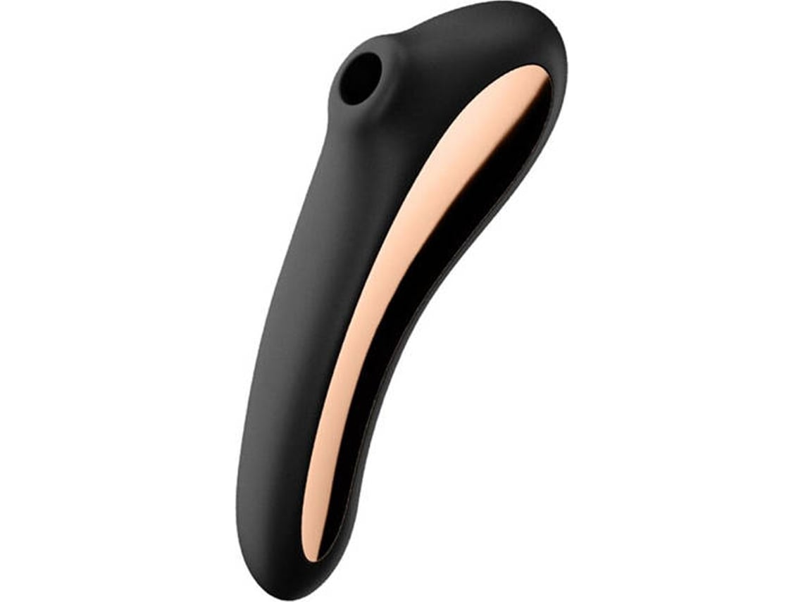 Sextoy - Satisfyer - Dual Kiss - Preto - Vibrador - Estimulador Clitoriano Por Ar Pulsado