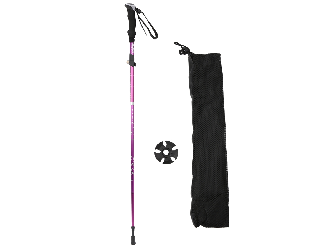Cane Plegable Aluminio Ajustable para Senderismo Morado