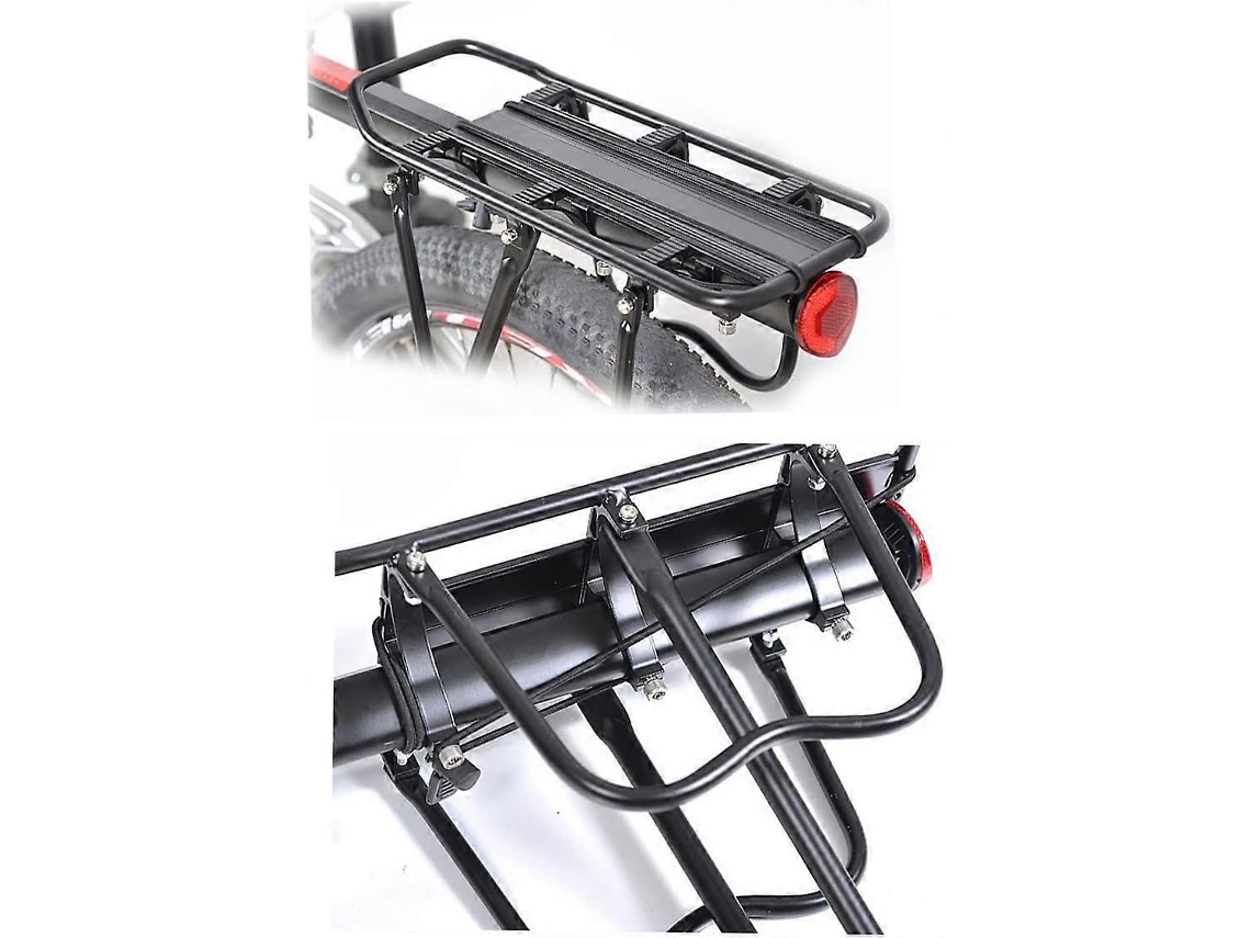 Omni-portaequipajes De Alumínio Ajustável Para Bicicleta Com Refletor Traseiro E Cordas Elásticas