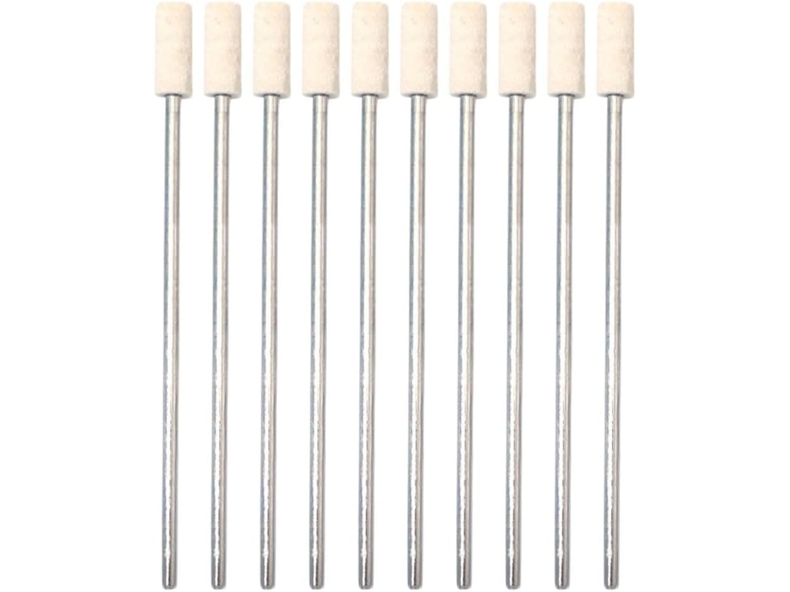 Conjunto De 10 Discos Polimento Feltro Lã 10cm 4 Polegadas, Com Haste De 3mm, Ideais Para Ferramentas Rotativas
