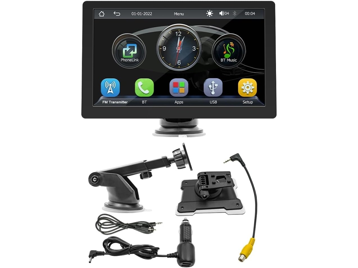 Rádio Portátil para Carro com Tela Sensível Ao Toque Ips de 9 Polegadas, Bluetooth e Mp5. SFUSHOS