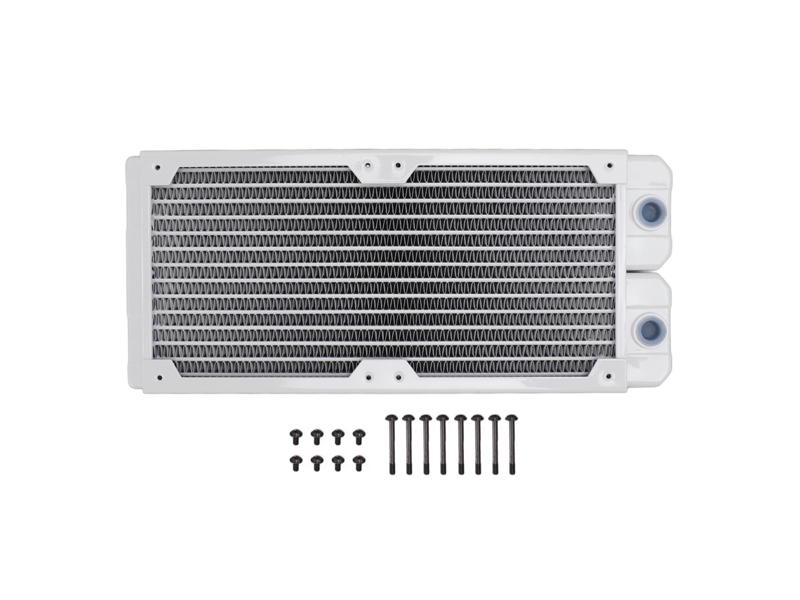 Radiador De Resfriamento Por Água 14 Tubos Planos Troca De Calor Para Computador Pc Rosca G1/4