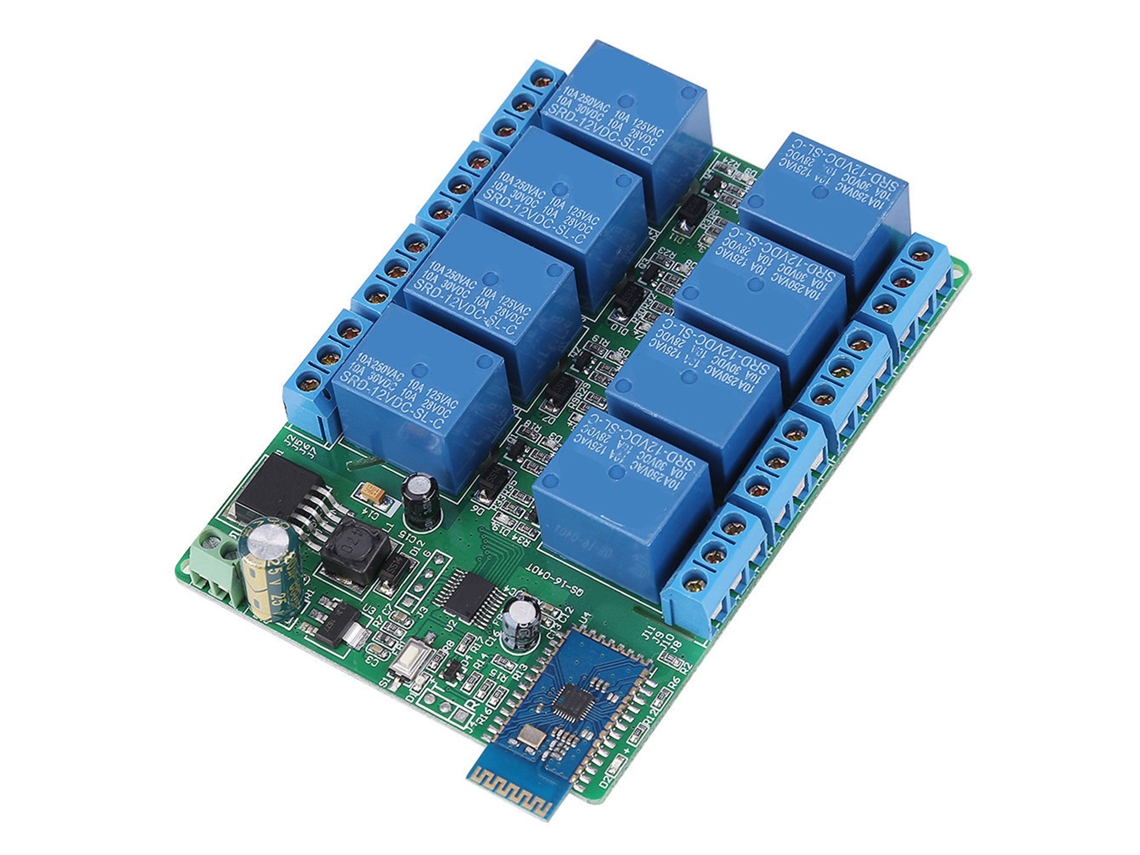 Módulo Relé Bluetooth 8 Canais YURU para Controle de Motor e Luz