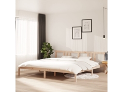 Vidaxl Estrutura De Cama Sem Colchão 200x200 Cm Madeira Maciça