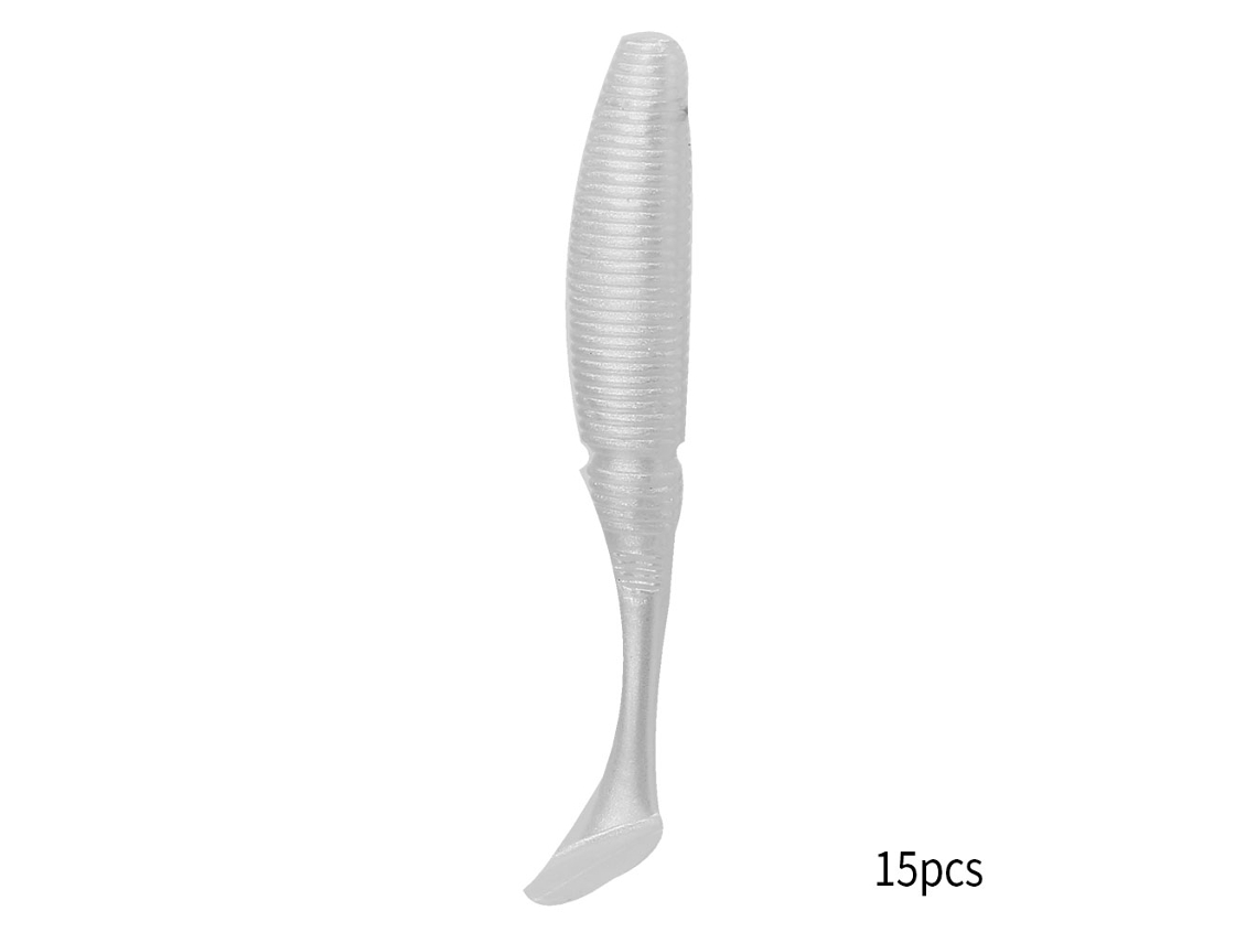 15 Iscas Artificiais Peixe T 50mm Brancas 1g