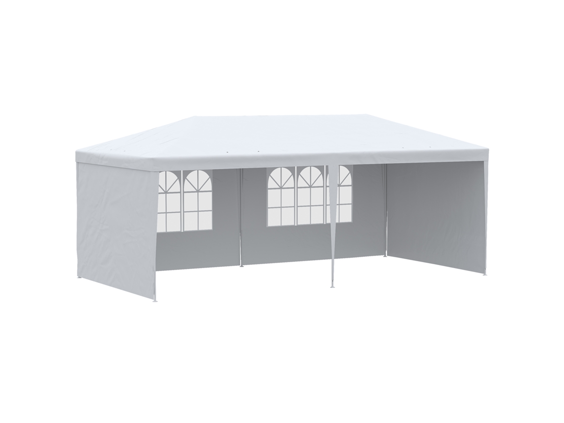 Gazebo de Jardim com Teto Duplo, Tenda, Quatro Paredes, 3x3 SINI TECH STORE