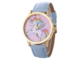 Relógio de pulso feminino Zhoulianfa Zlf0530-f, azul claro, com movimento de quartzo.