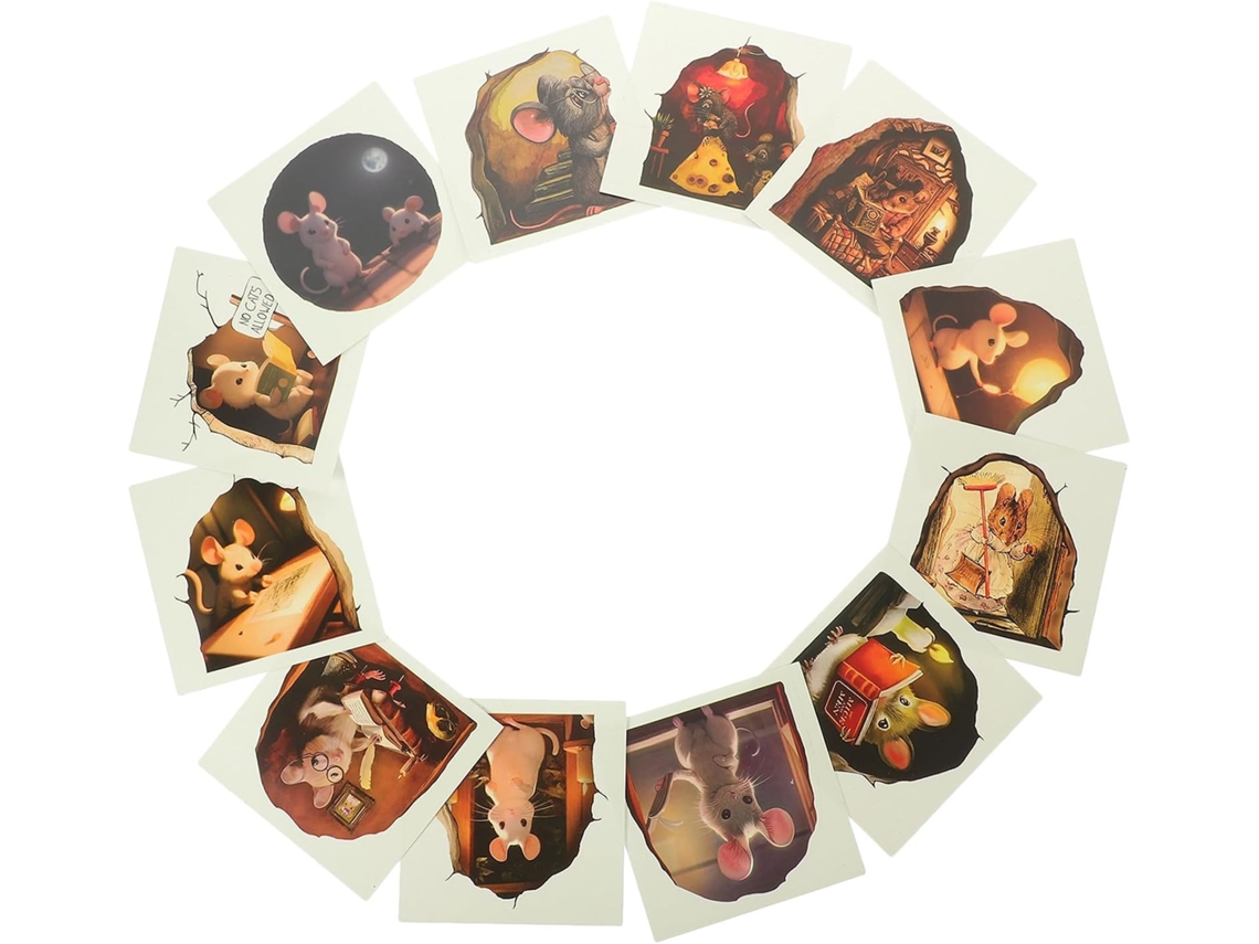 Conjunto De 12 Adesivos De Parede Decorativos Em Pvc Cáqui, Fáceis De Aplicar.