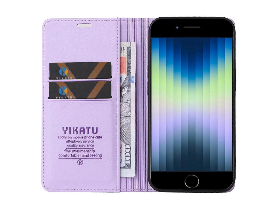 Yikatu Yk-001 Para Iphone 6/7/8 4,7 Polegadas/se (2020)/(2022) Capa Magnética Com Fecho Automático E Suporte Tipo Carteira