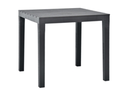 Vidaxl Mesa De Jardim 78x78x72 Cm Plástico Antracite