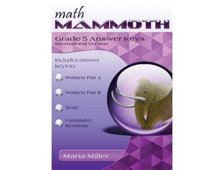 Livro Math Mammoth Grade 5 Answer Keys, International Version de Maria Miller (Inglês)