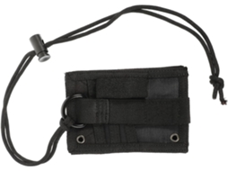 Lurelia Porta-crachá Ajustável Portátil Com Cordão Em Tecido Oxford Preto Para Escritório