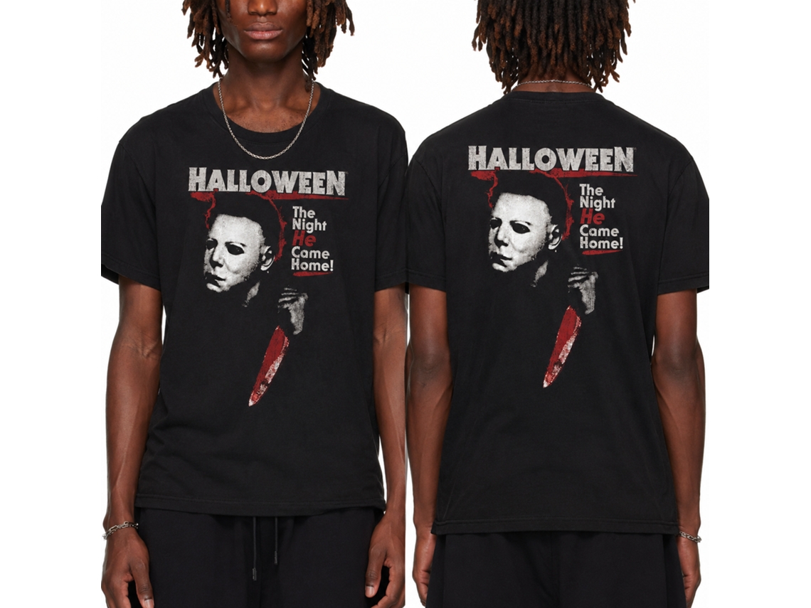 Rockinstone Halloween He Black Adult T-shirt Size:s