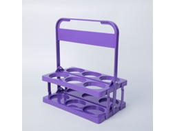 Caixa Dobrável Para Seis Garrafas De Cerveja, Caixa Plástica Dobrável Para Cerveja, Caixa Dobrável Para Bebidas, Porta-cerveja, Roxo Escuro.