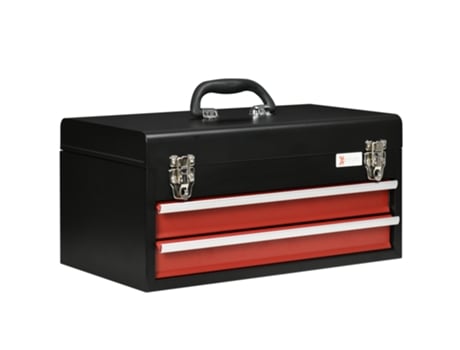 Caixa De Ferramentas Aço Cor Negro 46x24x22 Cm Durhand