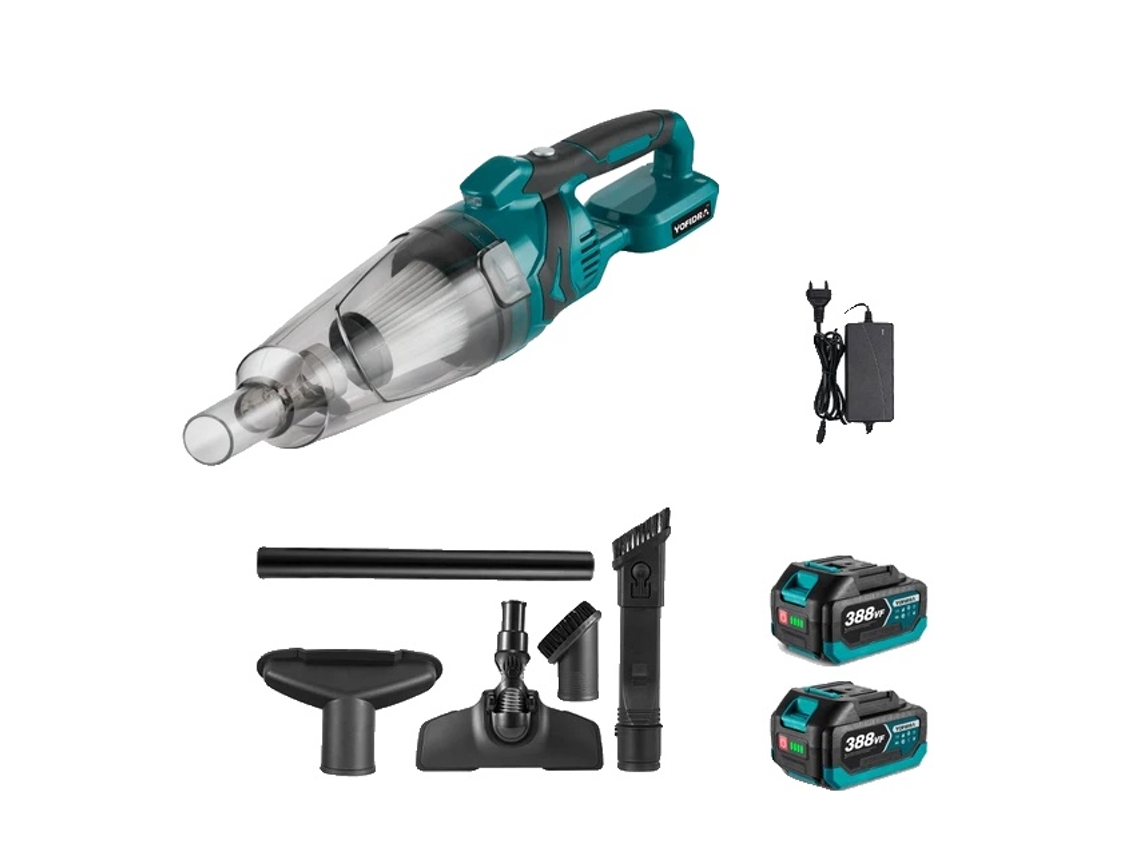 Aspirador De Pó Sem Fio, Potência De 1500w, Recarregável E Portátil,2 Bateria Oem