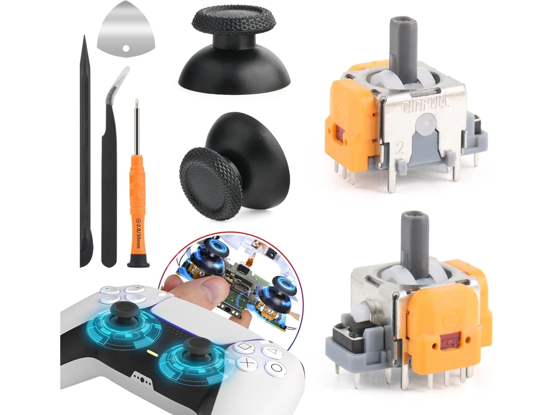 peças de joystick analógico 3D com efeito Hall, potenciômetro para substituição de joystick de 5 polegadas.