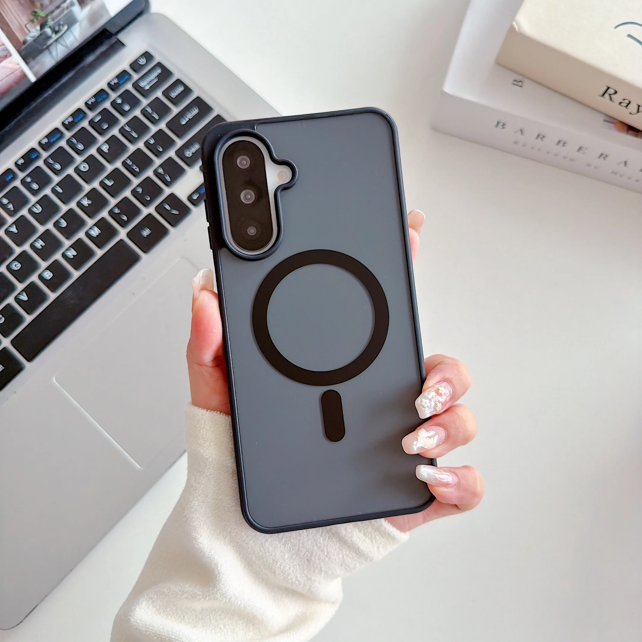 (galaxy A26) Capa Protetora Magnética Com Acabamento Fosco Resistente A Impactos.