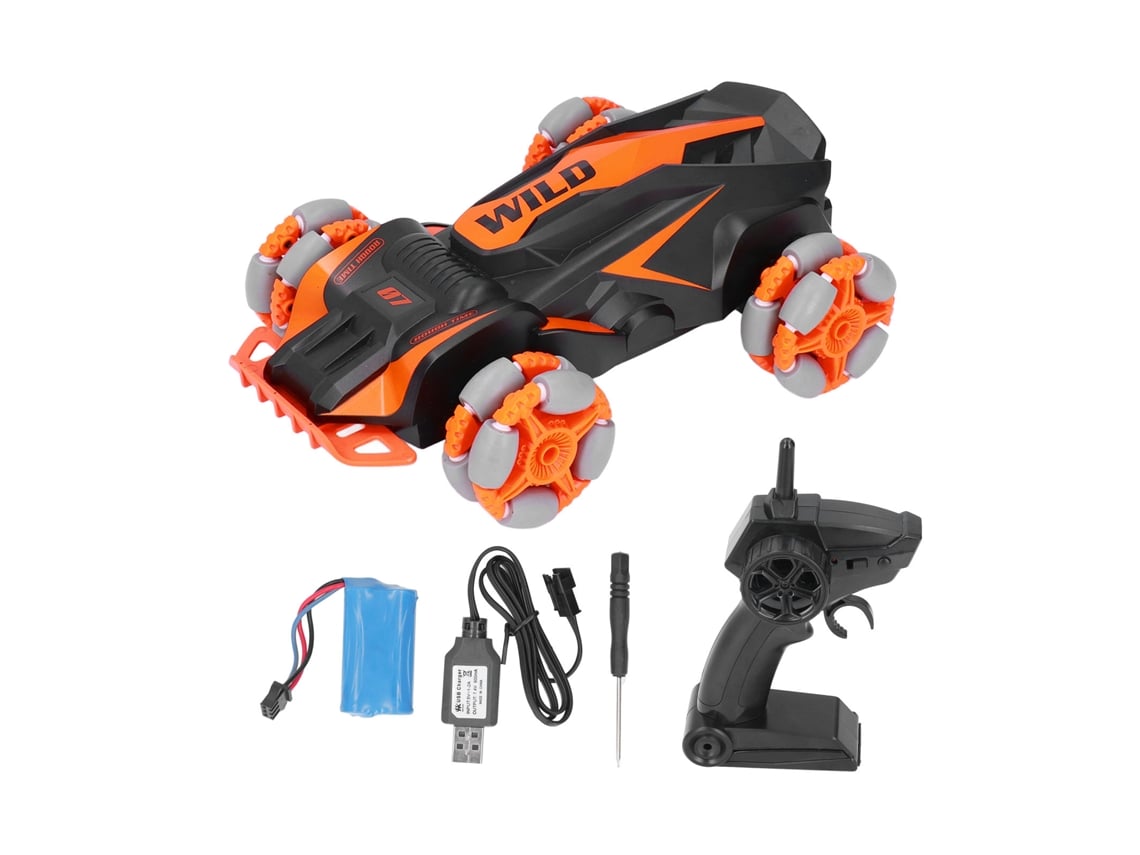 Ats coche Rc 1:24 2.4g Carga Usb Inalámbrico Camión de Control Remoto Naranja Con Controlador Cable para Niño Adulto Regalo Juguete