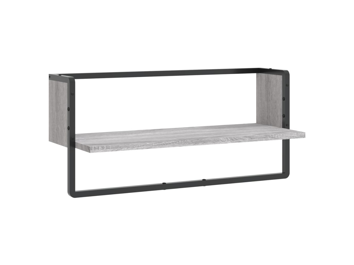 Prateleira de Parede com Barra 65x25x30 cm Cinzento Sonoma MAISON EXCLUSIVE