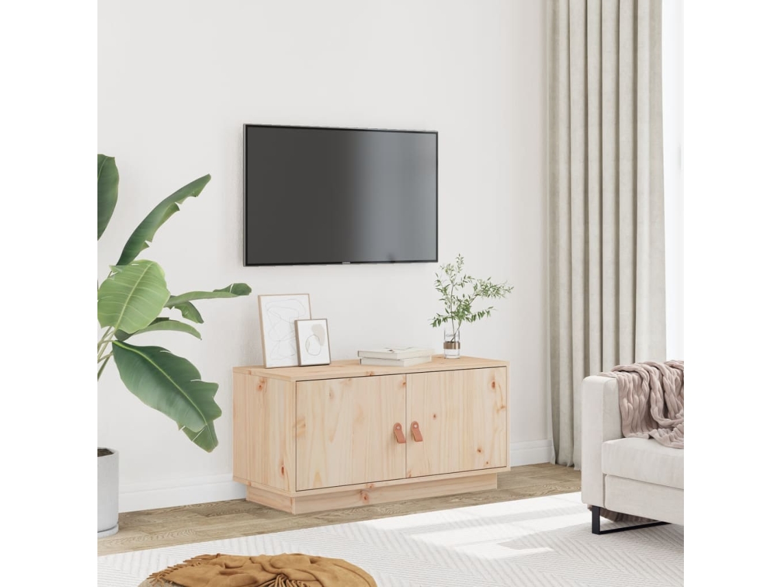 Móvel De Tv 80x34x40 Cm Madeira De Pinho Maciça Dkd Home Decor