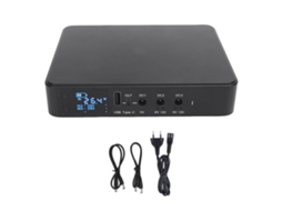 Yuru ups Bateria Backup 10400mah Usb Type C 5v 9v 12v Fonte de Energia Ininterrupta Eu Plug
