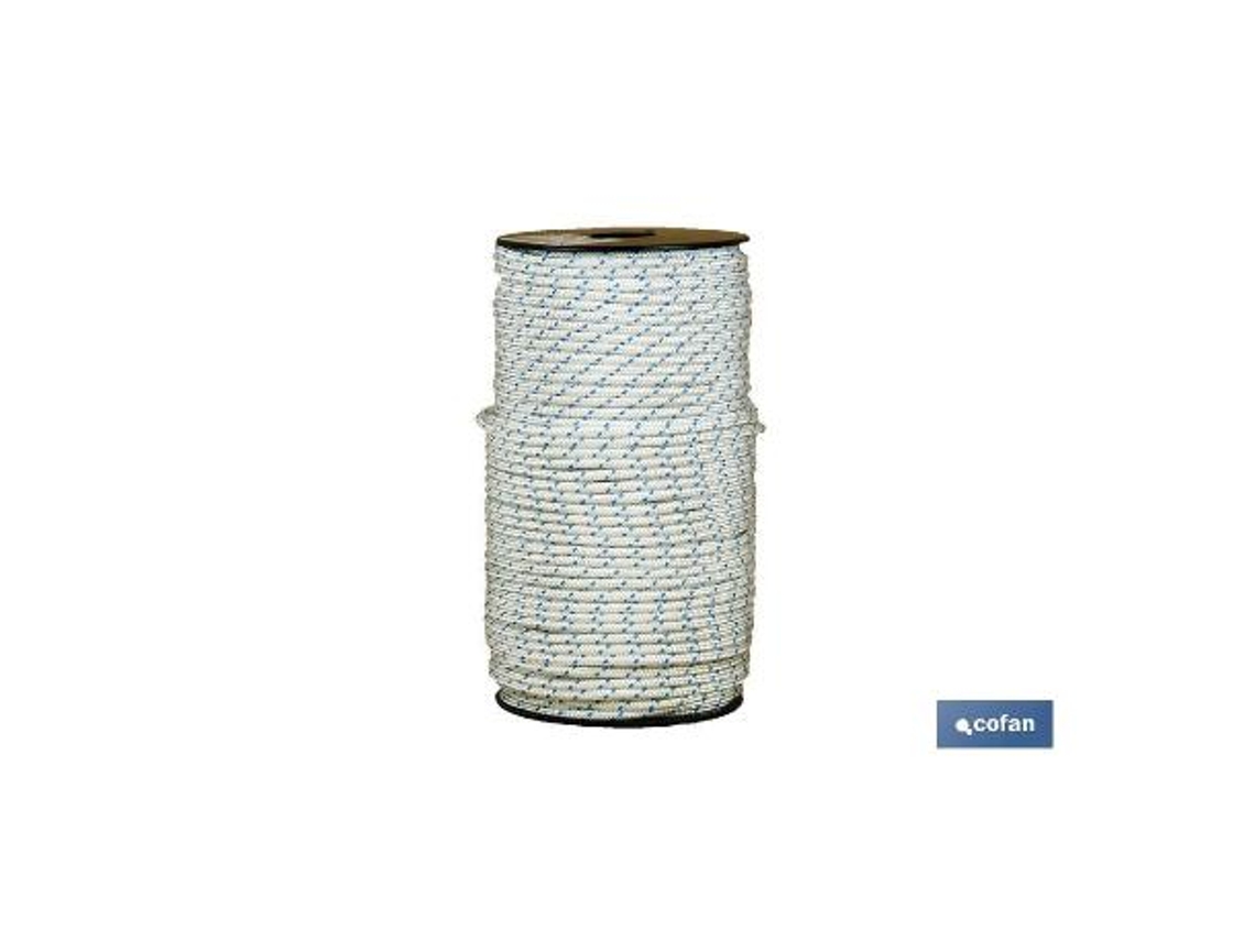 Carrete cuerda esp. arranque 5 mm 100 mts bco
