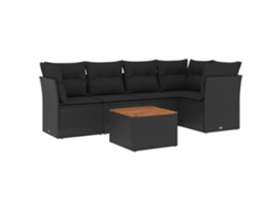 Garden Sofa Set, Garden Sofa Sets Vidaxl Preto Rattan / Vime (n/a)