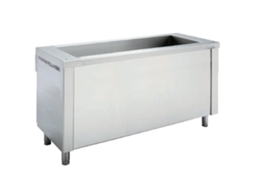 Armário Quente Com Cuba Auto Serviço 4 Gn 1/1 150 Central 1600x700x850 Mm 2100 W 230/1v 10984300 Eurast
