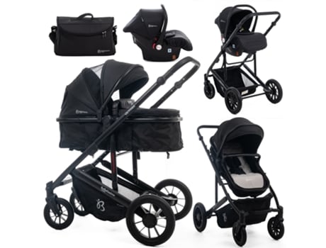 Carrinho de Bebé Trío 3 em 1 0-22 kg BEBELISSIMO Victoire Black