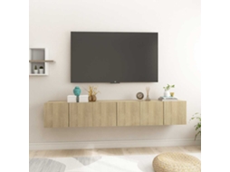 Vidaxl Móveis De Tv Para Parede 3 Pcs 60x30x30 Cm Carvalho Sonoma