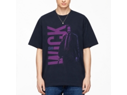 Rockinstone John Wick Name And Character Illustration Navy Adult T-shirt Size:xl