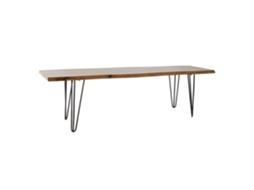Removedor de Sapatos de Metal Natural de Acácia (160x40x46cm) ALEXANDRA HOUSE LIVING